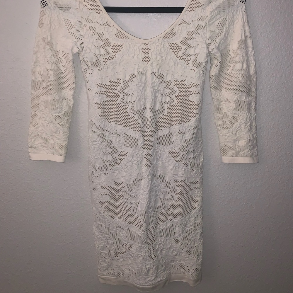 Bebe White Bodycon Dress
